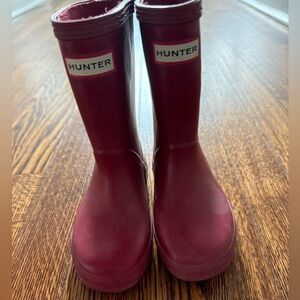 Hunter Kids First Classic Burgundy Rain Boots